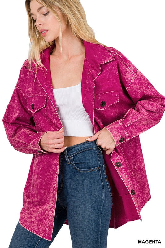 Color Me Vintage - Washed Shacket