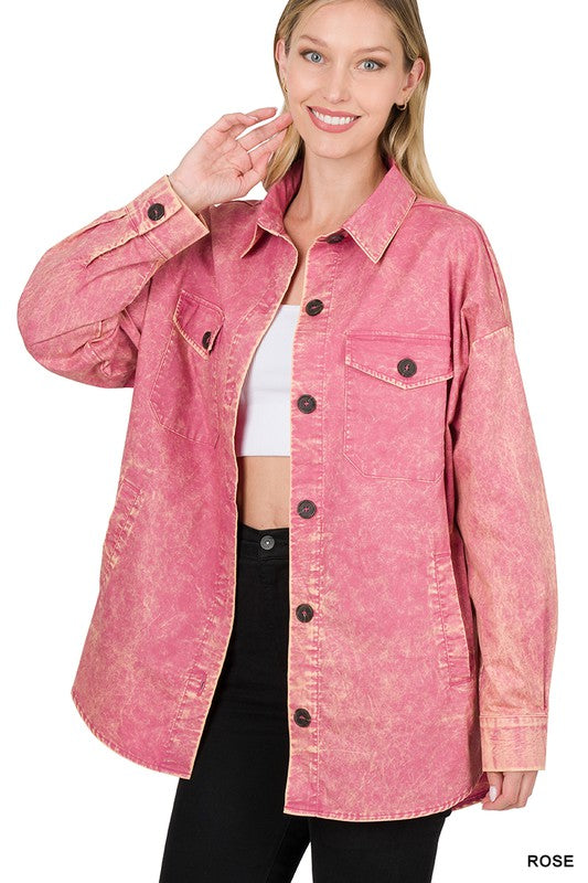Color Me Vintage - Washed Shacket