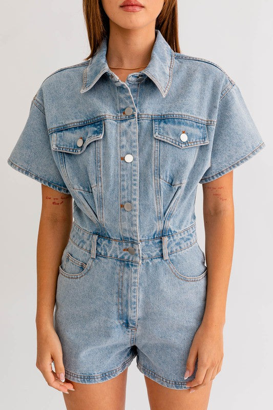 The Undercut Denim Romper