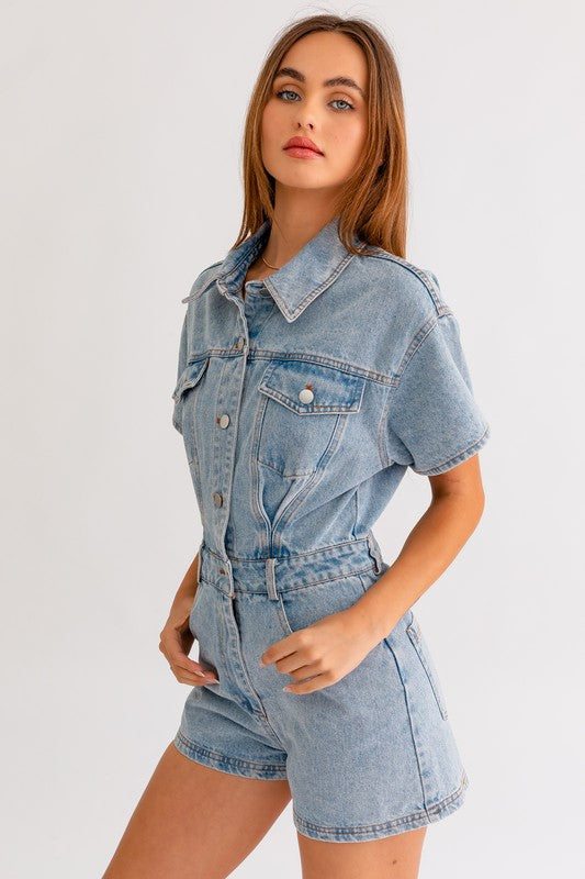 The Undercut Denim Romper