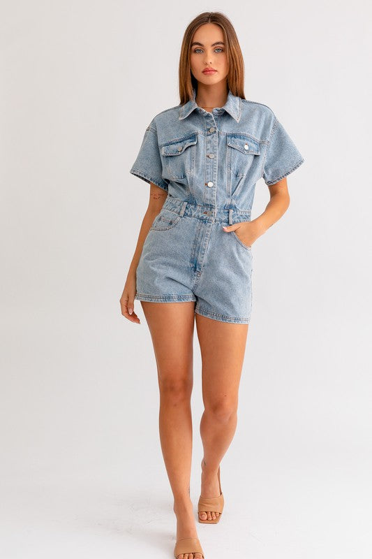 The Undercut Denim Romper