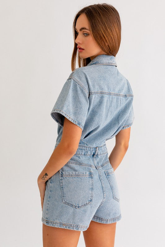 The Undercut Denim Romper