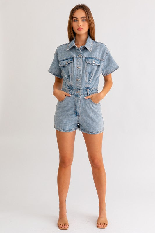 The Undercut Denim Romper