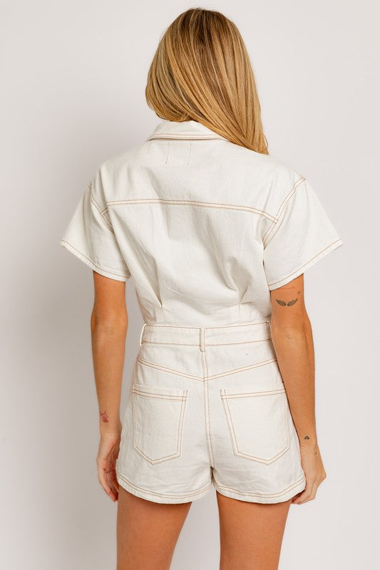 The Undercut Denim Romper