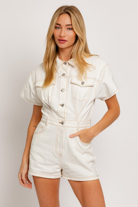 The Undercut Denim Romper