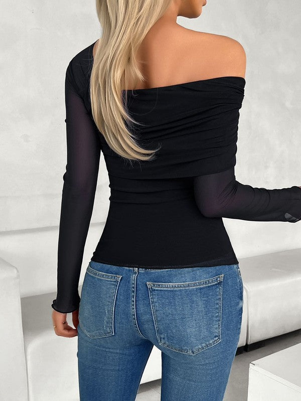 Dust your Shoulder Long sleeve blouse