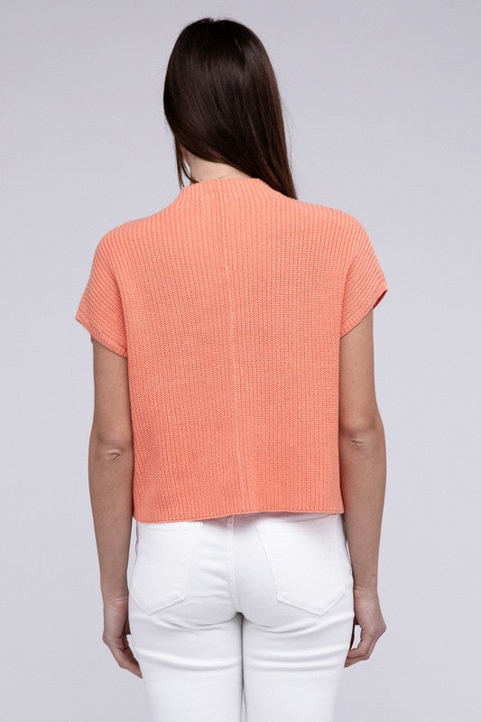 In the Pockit Short Sleeve Cropped Sweater