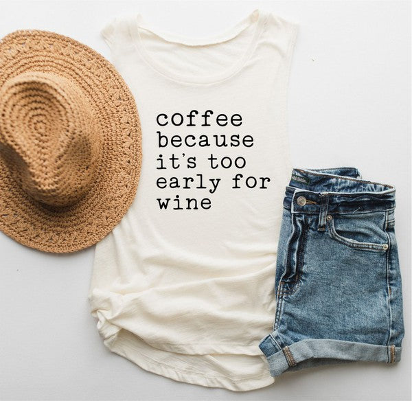 Coffee Canvas Scoop Tank