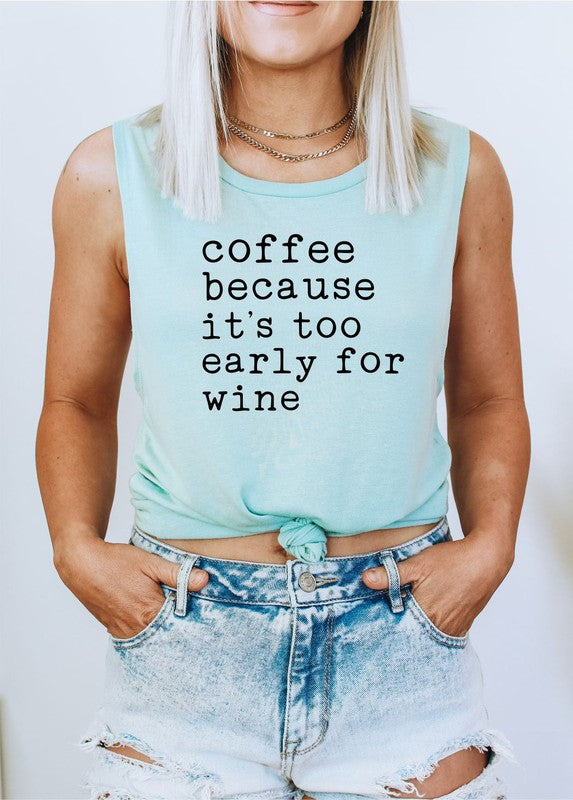 Coffee Canvas Scoop Tank