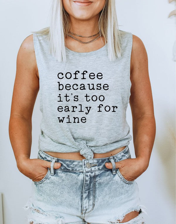 Coffee Canvas Scoop Tank