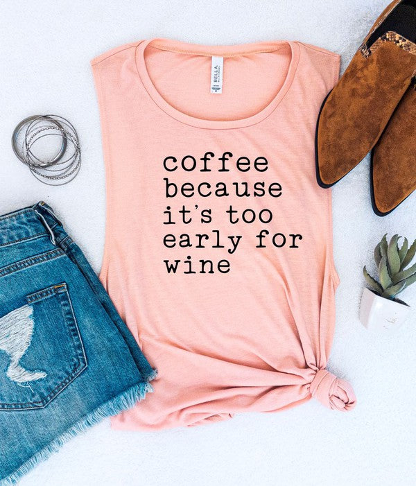 Coffee Canvas Scoop Tank